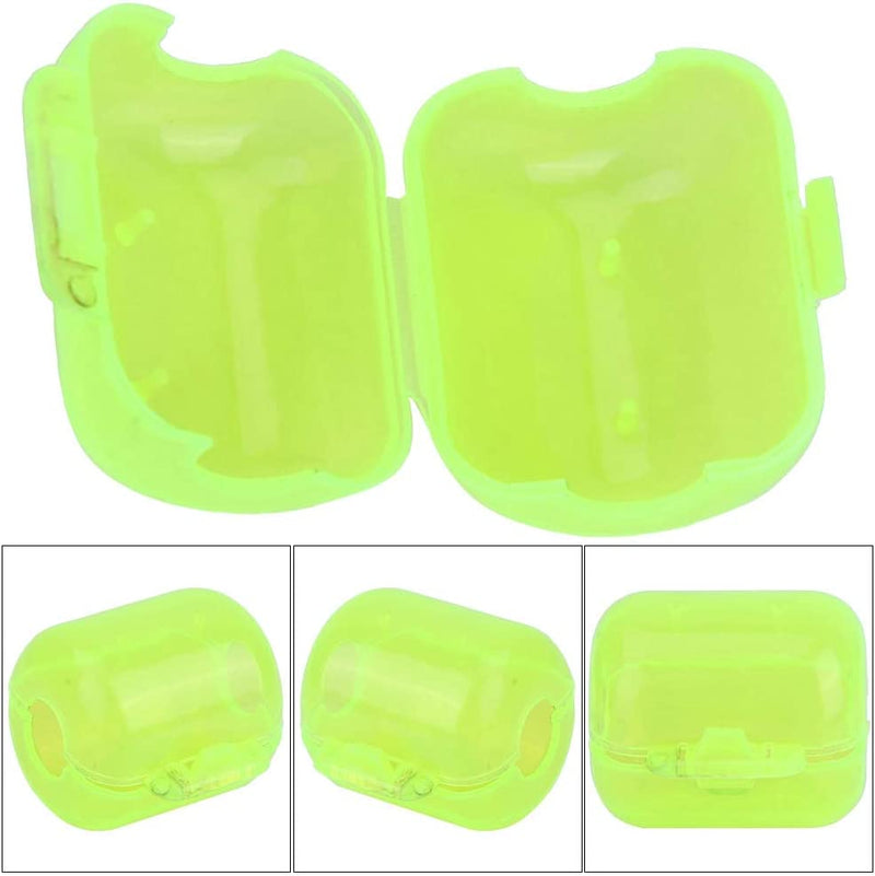 50 Pcs Plastic Fishing Hook Box Tackle Box Clamshell Fluorescent Yellow Squid Lure Hook Box Cover Case Fishing Accessory Sporting Goods > Outdoor Recreation > Fishing > Fishing Tackle Tihebeyan Small  