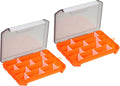PATIKIL Waterproof Fishing Lure Box, 2 Pack Plastic Fish Tackle Accessory Storage Organizer Container, Pink Sporting Goods > Outdoor Recreation > Fishing > Fishing Tackle PATIKIL Orange  