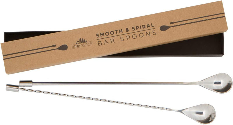 A Bar above Bar Spoon Set – Drink Mixing Spoons for Mixing Glass or Shaker – Stainless Steel Cocktail Stirrer Set – Heavyweight Drink Stirrers – Professional-Quality Mixing Spoon Set (12”, Set of 2) Sporting Goods > Outdoor Recreation > Fishing > Fishing Rods A Bar Above Stainless Steel Combo 