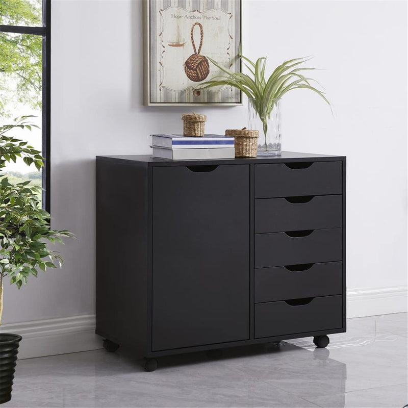 Naomi Home Office File Cabinets Wooden File Cabinets for Home Office Lateral File Cabinet Wood File Cabinet Mobile File Cabinet Mobile Storage Cabinet Filing Storage Drawer White/5 Drawer Home & Garden > Household Supplies > Storage & Organization Naomi Home Black 5 Drawer with Shelf 