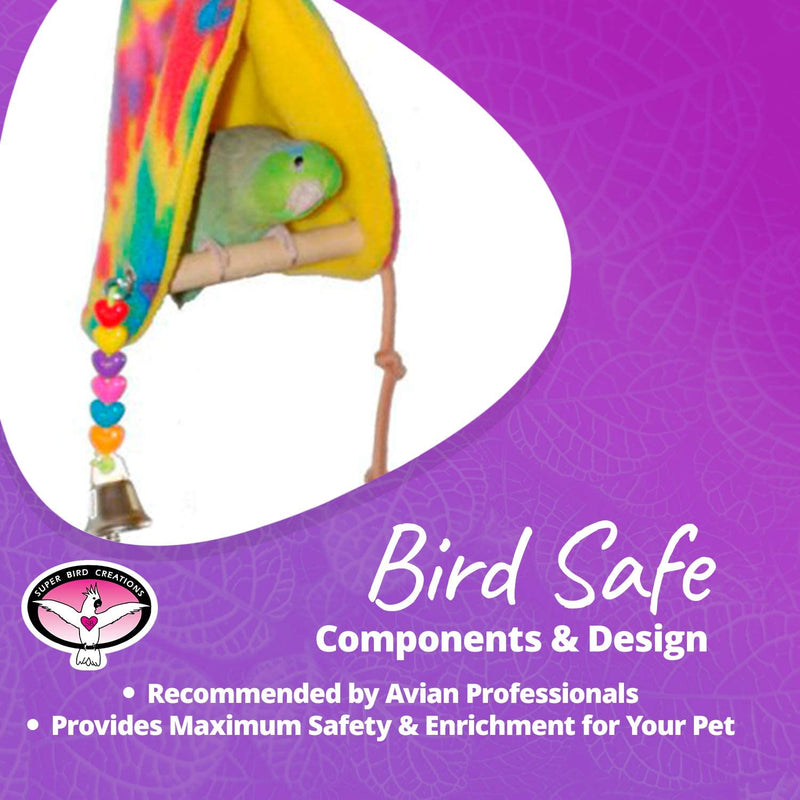 Super Bird Creations SB473 Peekaboo Perch Tent, Small Bird Size, 10” X 4” X 4.5”