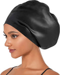 Tripsky Extra Large Swim Cap for Women Men,Waterproof Silicone Swimming Caps Ideal for Long Hair, Thick Curly Hair & Dreadlocks Braids Weaves Afro Hair - Keep Hairstyle Unchanged Sporting Goods > Outdoor Recreation > Boating & Water Sports > Swimming > Swim Caps Tripsky Black  