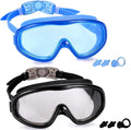 Kabuda 2 Pack Swim Goggles, Swimming Glasses for Adult Men Women Youth, anti Fog UV400 Sporting Goods > Outdoor Recreation > Boating & Water Sports > Swimming > Swim Goggles & Masks KABUDA Black Clear& Blue Clear  
