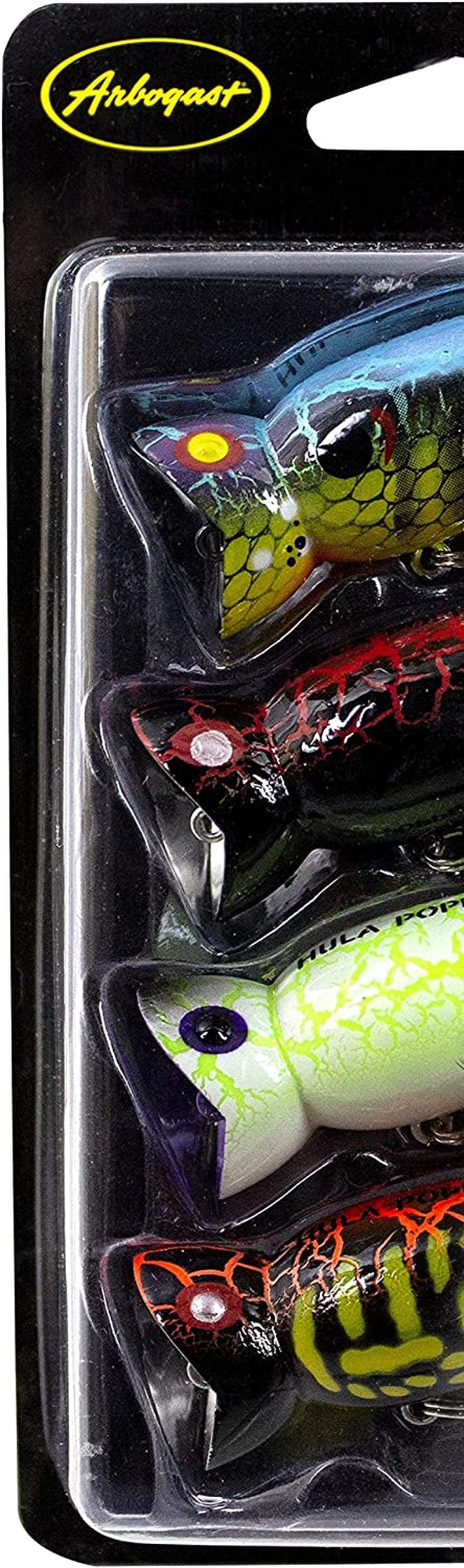 Arbogast Hula Popper 2.0 Topwater Fishing Lure with Feathered Treble Hook and Crackle Pattern Body Sporting Goods > Outdoor Recreation > Fishing > Fishing Tackle > Fishing Baits & Lures Pradco Outdoor Brands   