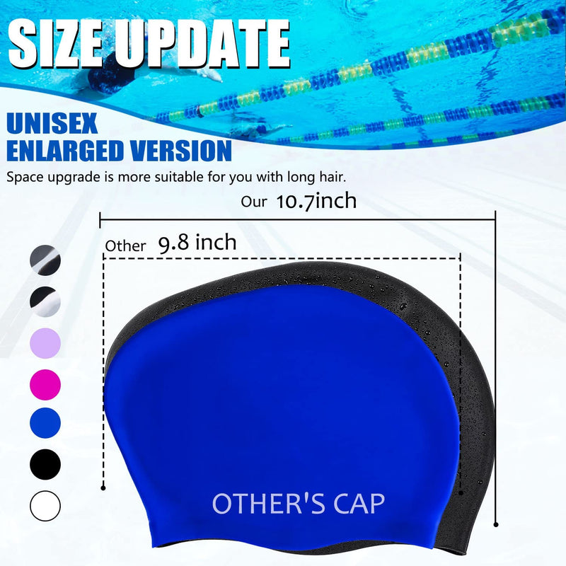 Women Silicone Swimming Cap, High Elasticity Thick Swim Hats for Long Hair, Bathing Swimming Caps for Women and Men Keep Your Hair Dry, with Ear Plugs and Nose Clip, Easy to Put on and Off Sporting Goods > Outdoor Recreation > Boating & Water Sports > Swimming > Swim Caps china   