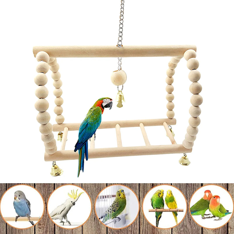 Diaertiny Bird Parrot Swing Chewing Toys 8 Pack Natural Safety Wood for Small Parakeets, Cockatiels, Finches,Budgie and Small&Medium Birds Animals & Pet Supplies > Pet Supplies > Bird Supplies > Bird Toys Diaertiny   