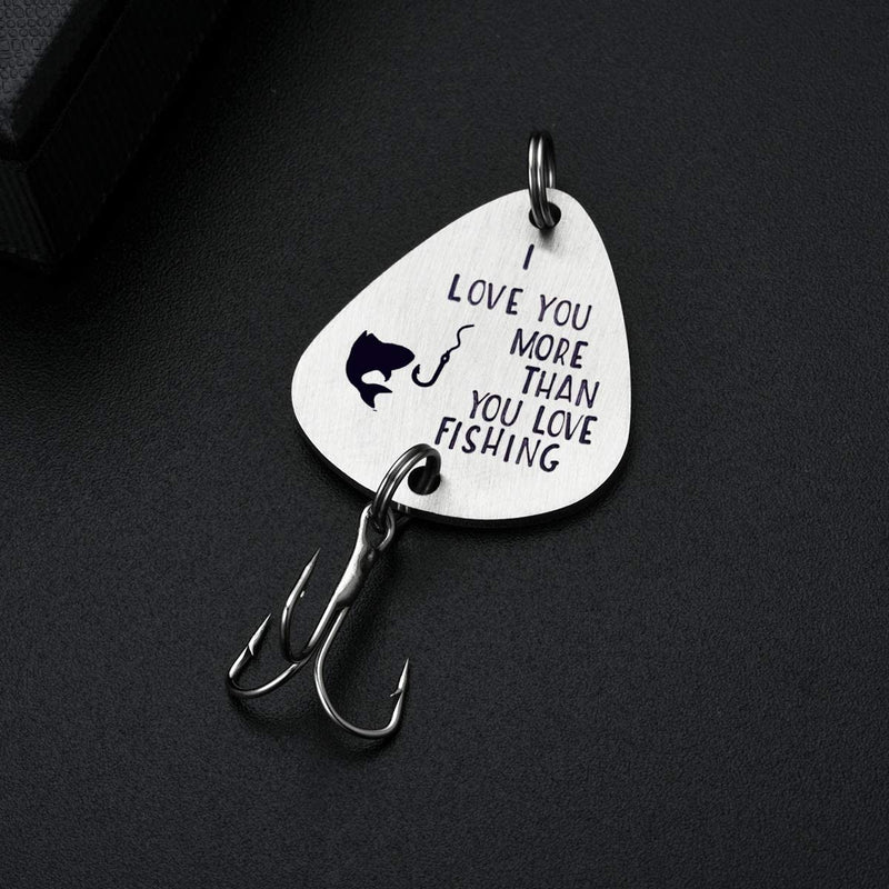 UOIPENGYI I Love You More than You Love Fishing Lure, Gift for Boyfriend Husband Fiance Guy, Birthday for Him Sporting Goods > Outdoor Recreation > Fishing > Fishing Tackle > Fishing Baits & Lures UOIPENGYI   