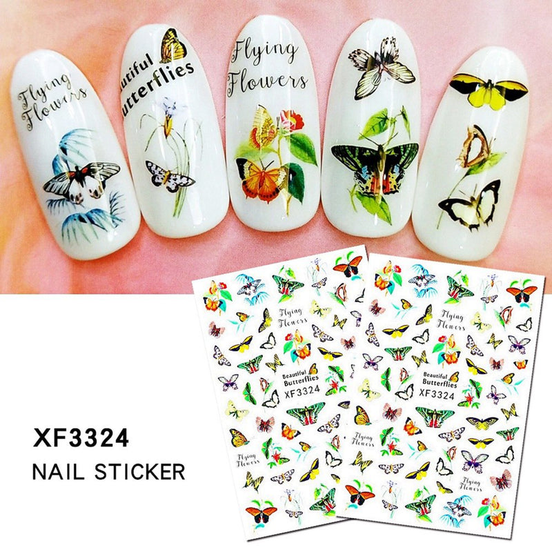 Nail Sticker Set Butterfly Little Daisy Maple Leaf Nail Sticker 2PC Apparel & Accessories > Costumes & Accessories > Masks jsaierl J Women Trendy 