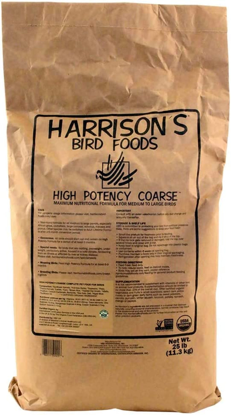 Harrison'S Bird Foods High Potency Coarse 25Lb Animals & Pet Supplies > Pet Supplies > Bird Supplies > Bird Food Harrison's Bird Foods   