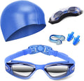 Swim Goggles Swimming Goggles No Leaking with Nose Clip, Earplugs and Case Sporting Goods > Outdoor Recreation > Boating & Water Sports > Swimming > Swim Goggles & Masks Hurdilen Lake Blue  