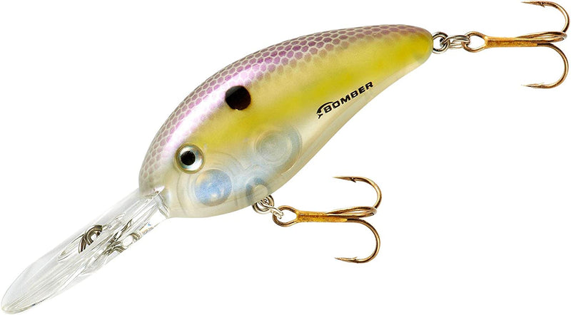 Bomber Lures Fat Free Shad Crankbait Bass Fishing Lure Sporting Goods > Outdoor Recreation > Fishing > Fishing Tackle > Fishing Baits & Lures Pradco Outdoor Brands Shadtreuse 2 3/8", 3/8 oz 