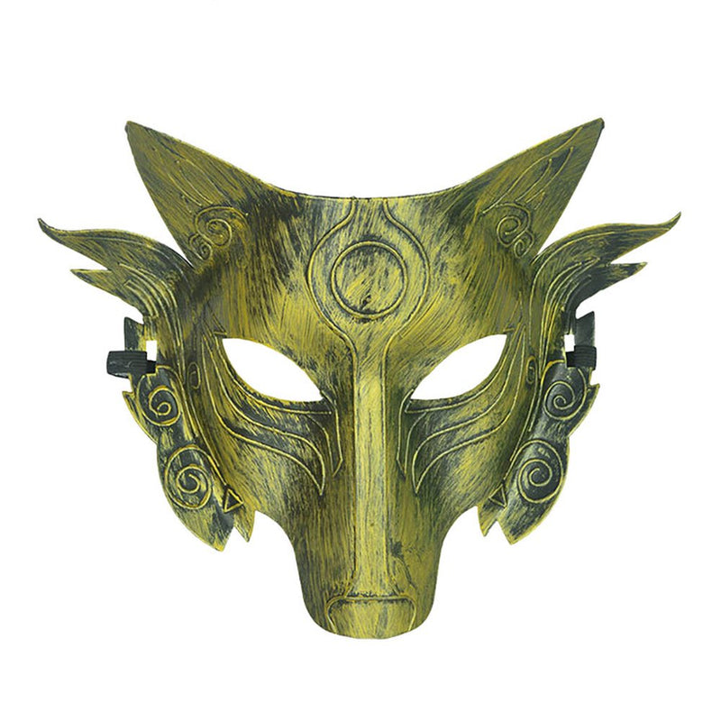 Fridja Cosplay Wolf Costume Mask Full Face Mask for Men Women Masquerade Cosplay Props Movie Theme Party Supplies Silver Apparel & Accessories > Costumes & Accessories > Masks Utoimkio A  