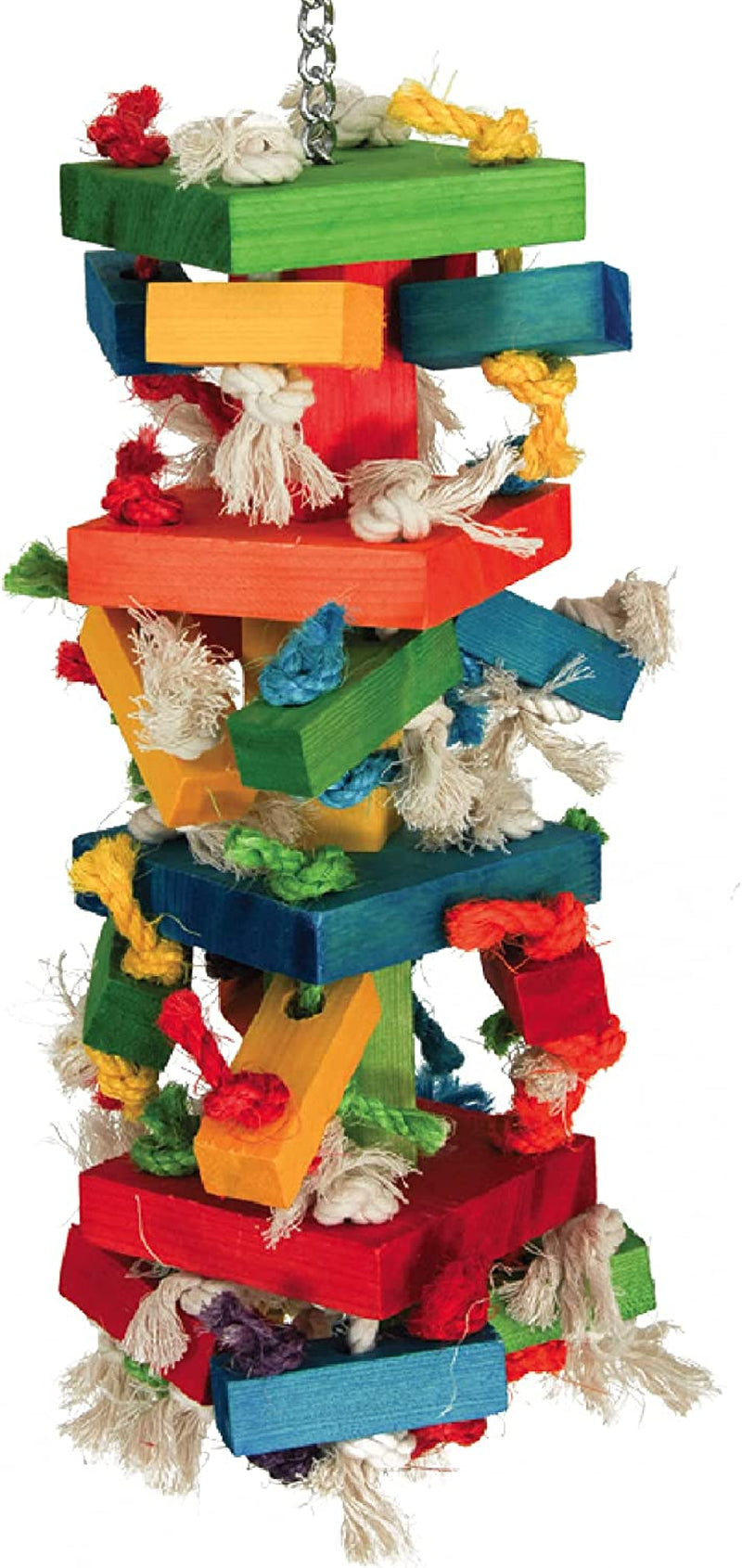 Featherland Paradise | Knots N Blocks - Medium Bird Toy | Parrot Toys | Bird Toys for Parrots, Sun Conures, Parakeets, Caiques, Medium Birds  Caitec Corp X-Large  