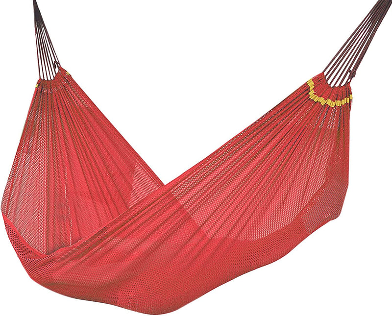 Camping Hammocks Breathable Lightweight Portable Mesh Hammocks for Outdoor Patio Beach and Hiking 2 Tree Straps Included Pink Camping Gear Cooking Equipment (Red, One Size) Sporting Goods > Outdoor Recreation > Boating & Water Sports > Swimming Mguotp   