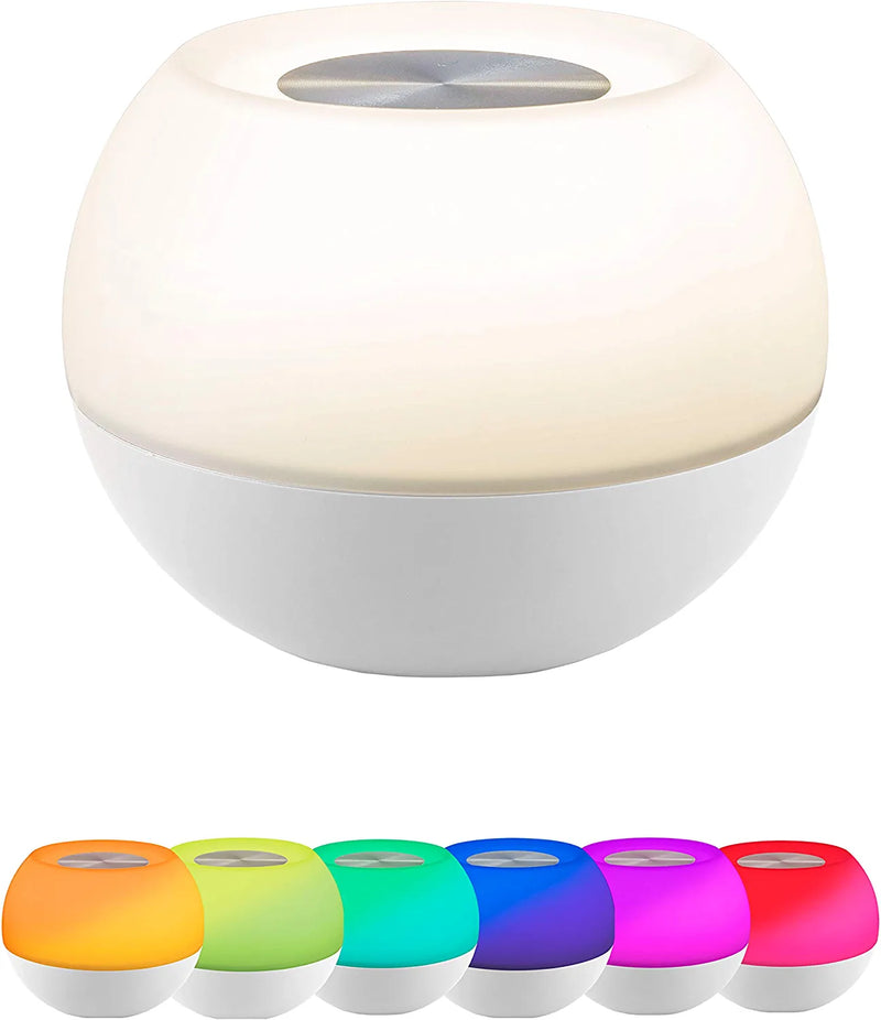 Enbrighten Color-Changing LED Lamp, Modern Night Light, Dimmable White & Vibrant RGB, Touch Sensor On/Off, Compact, Ideal for Bedside, Office, Dorm, Kid'S Room, Cobalt, 49534, Blue Home & Garden > Lighting > Night Lights & Ambient Lighting Enbrighten Modern, White  