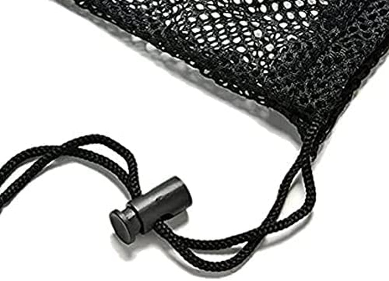 Forever One Durable Nylon Mesh Drawstring Bag Mesh Ditty Bag for Equipment Storage Nylon Travel Bag with Drawstring Cord Lock Closure Net Bag for Toy,Balls, Laundry Bag Black , Large(Forever One 02) Sporting Goods > Outdoor Recreation > Boating & Water Sports > Swimming Forever one   