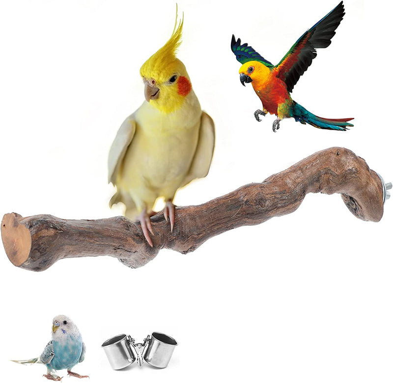 COUNER Bird Parrot Perch Stand Natural Wild Grape Stick Bird Play Stand Bird Toys Grinding Paw Cage Accessories for Cockatiels Budgie Parakeets Conures Love Birds Finches Animals & Pet Supplies > Pet Supplies > Bird Supplies COUNER   