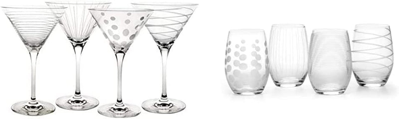 Mikasa Cheers Martini Glass, 10-Ounce, Set of 4 Home & Garden > Kitchen & Dining > Barware Mikasa Martini Glass + Wine Glass, 17-Ounce 4 Count (Pack of 1)
