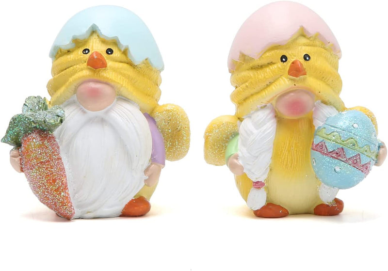 Hodao Easter Colorful Eggs Chickens Gnomes Decorations Spring Spring Table Centerpiece Nordic Swedish Nisse Scandinavian Tomte Elf Dwarf Indoor Home Decor (Yellow Broken Egg Chicken 2PCS) Home & Garden > Decor > Seasonal & Holiday Decorations BOYON Colorful Chicken Gnome2pcs  