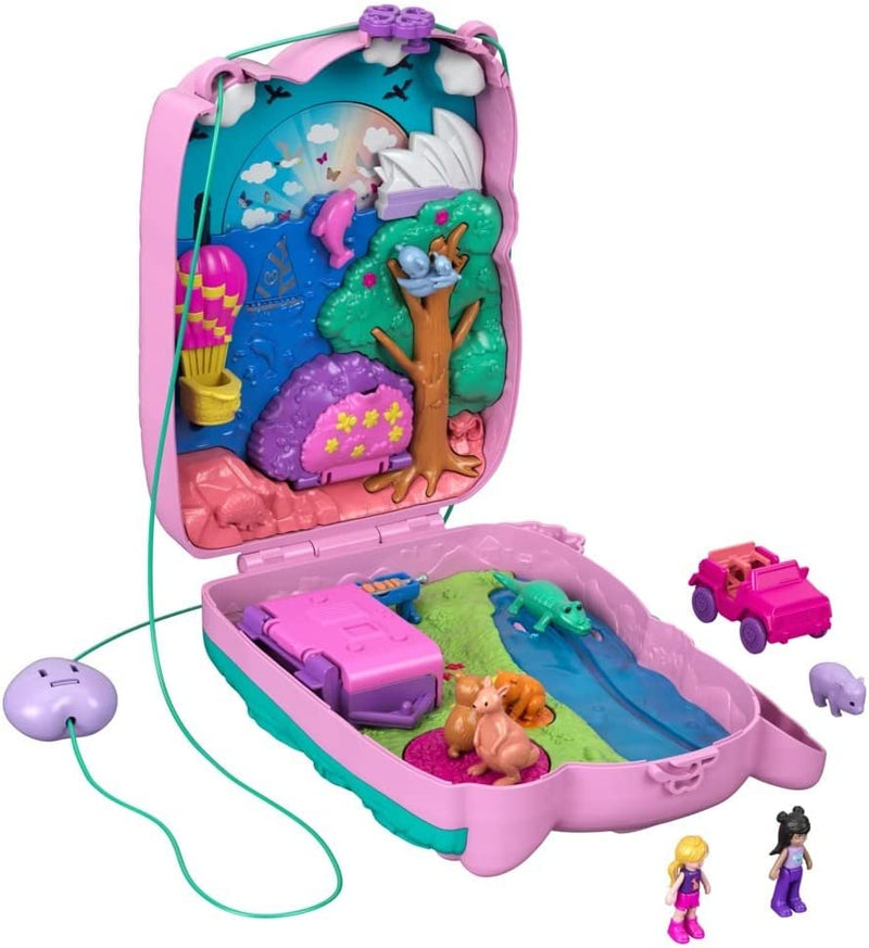 Polly Pocket Koala Adventures Wearable Purse Compact with Micro Polly Doll & Friend Doll, 8 Outdoor-Related Features, 5 Animals & Removable Vehicle Accessory, Great Gift for Ages 4 Years Old & Up Sporting Goods > Outdoor Recreation > Winter Sports & Activities Mattel   