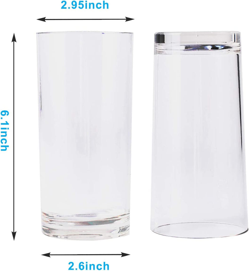 REALWAY 17-Ounce Shatterproof Plastic Water Tumbler, Clear Unbreakable Drinking Glasses, Dishwasher-Safe and BPA Free Set of 6 Home & Garden > Kitchen & Dining > Tableware > Drinkware RÉΑLWÁY   