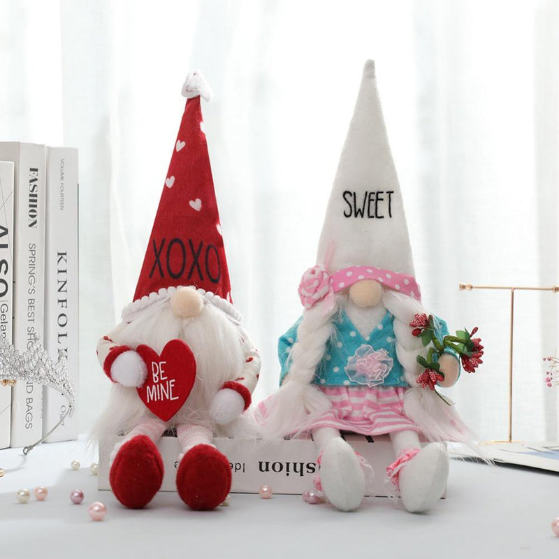 Gnomes Valentine'S Day Decoration, for Valentine'S Day Table Ornament Decor, Valentine'S Gift，Home Table Gnomes Decor, Confession Gift, Gift for Girl/Daughter Home & Garden > Decor > Seasonal & Holiday Decorations Jolly's   
