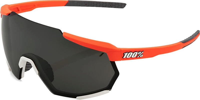 100% Racetrap Sport Performance Sunglasses - Sport and Cycling Eyewear with HD Lenses, Lightweight and Durable TR90 Frame Sporting Goods > Outdoor Recreation > Cycling > Cycling Apparel & Accessories 100% Soft Tact Oxyfire - Black Mirror_lens  