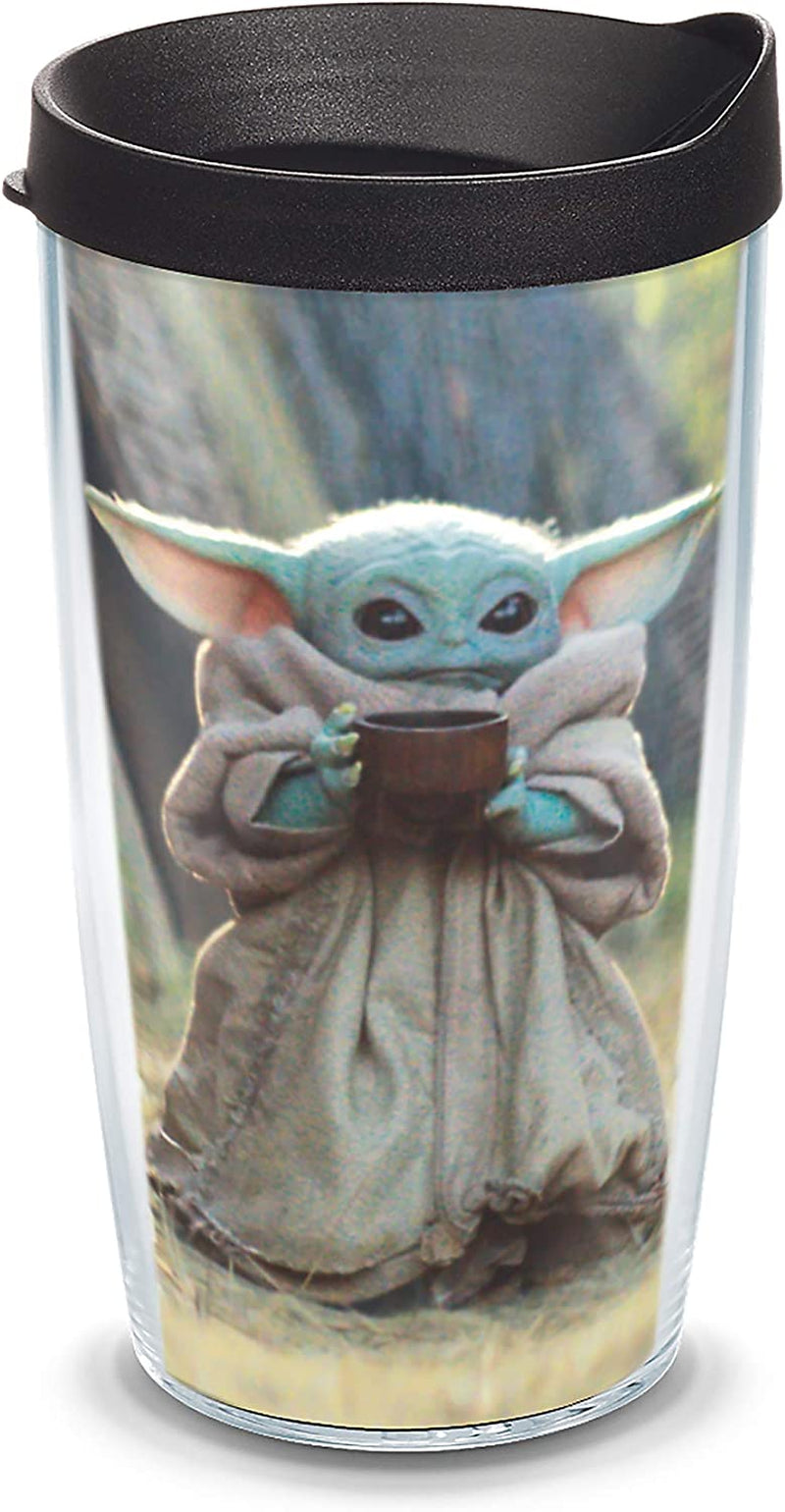 Tervis Made in USA Double Walled Star Wars - the Mandalorian Child Sipping Insulated Tumbler Cup Keeps Drinks Cold & Hot, 16Oz, Clear Home & Garden > Kitchen & Dining > Tableware > Drinkware Tervis Classic Contemporary 