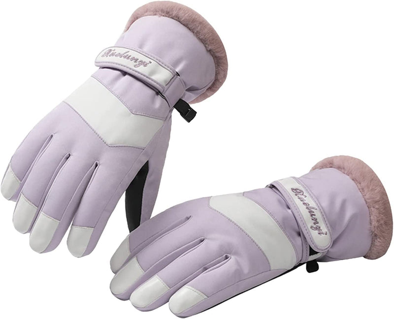 Mittens for Women Cold Weather Insulated Women Winter Outdoor Sports Skiing Riding Cold Proof Gloves Mittens Toddler Sporting Goods > Outdoor Recreation > Boating & Water Sports > Swimming > Swim Gloves Bmisegm Purple One Size 