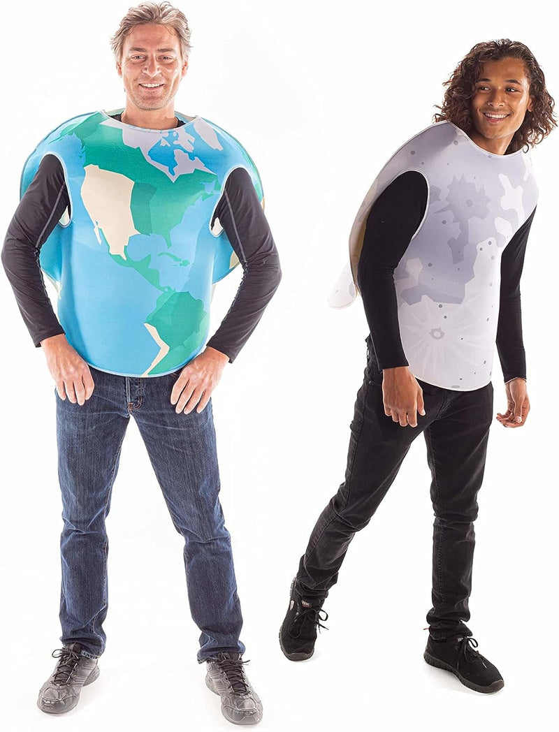 Galactic Fun Slip on Costumes | Halloween Costume for Women and Men | One Size Fits Most | Earth Costume  Hauntlook Earth  Moon Costume  