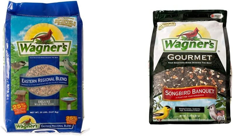 Wagner'S 62004 Eastern Regional Wild Bird Food, 20-Pound Bag Animals & Pet Supplies > Pet Supplies > Bird Supplies > Bird Food Wagner's Food + Bird Food, 5-Pound Bag 20-Pound Bag 