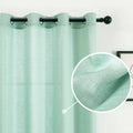 SOFJAGETQ Light Grey Sheer Curtains, Linen Look Semi Sheer Curtains 84 Inches Long, Grommet Light Filtering Casual Textured Privacy Curtains for Living Room, Bedroom, 2 Panels (Each 52 X 84 Inch Home & Garden > Decor > Window Treatments > Curtains & Drapes SOFJAGETQ Teal 52W x96L 