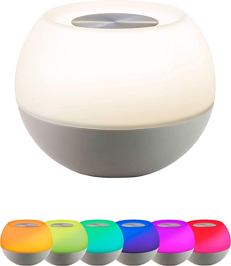 Enbrighten Color-Changing LED Lamp, Modern Night Light, Dimmable White & Vibrant RGB, Touch Sensor On/Off, Compact, Ideal for Bedside, Office, Dorm, Kid'S Room, Cobalt, 49534, Blue Home & Garden > Lighting > Night Lights & Ambient Lighting Enbrighten Modern, Gray  
