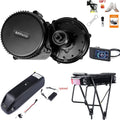 BAFANG BBS02 48V 750W Mid Drive Kit with Battery (Optional), 8Fun Bicycle Motor Kit with LCD Display & Chainring, Electric Brushless Bike Motor Motor Para Bicicleta for 68-73Mm BB Sporting Goods > Outdoor Recreation > Cycling > Bicycles BAFANG 500C Display 52T+48V 17.5Ah Rear Battery 