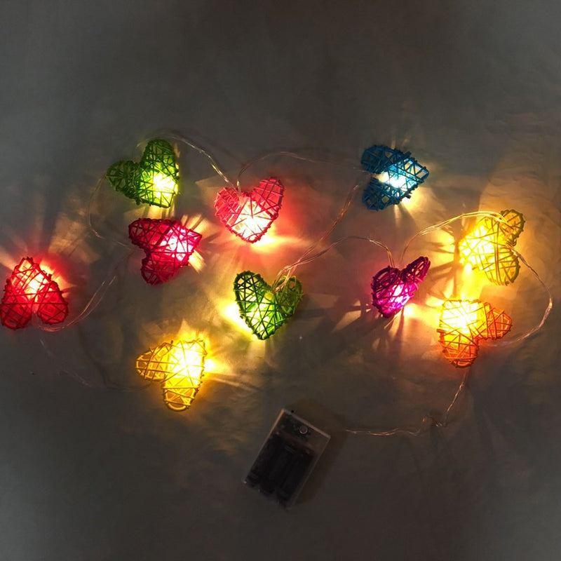 Randolph Heart-Shaped String Lights Valentine'S Day Decoration Lights Fairys Lights Cane Retro Lighting Home Christmas Wedding