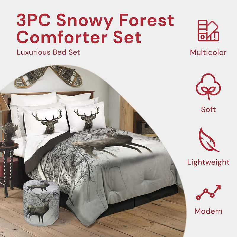Safdie 60417.3DQ.02 Full/Queen Deer in Snowy Forest Comforter Set Home & Garden > Linens & Bedding > Bedding > Quilts & Comforters Safdie & Co.   