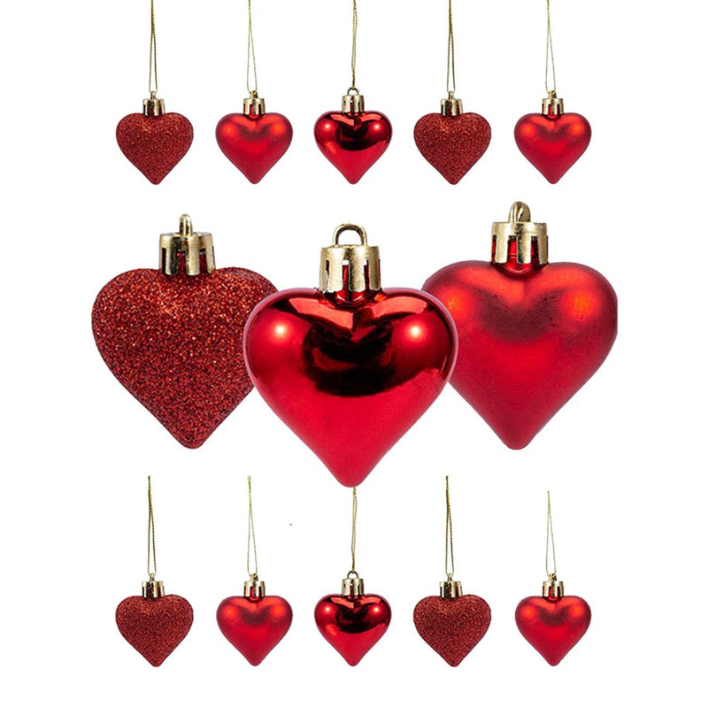 Home Decor Clearance 36Pcs Valentine Decorations Heart Ornaments Romantic Valentine'S Day Gifts Decoration Hangs Abs Home & Garden > Decor > Seasonal & Holiday Decorations Mnycxen One Size Red 