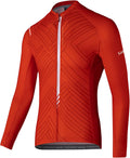 Santic Cycling Jersey Men'S Long Sleeve Tops Mountain Bike Shirts Bicycle Jacket with Pockets Sporting Goods > Outdoor Recreation > Cycling > Cycling Apparel & Accessories Santic B-red Small 