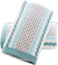 Pidada Hand Towels Set of 2 Striped Pattern 100% Cotton Soft Absorbent Towel for Bathroom 13.4 X 29.5 Inch (Brown) Home & Garden > Linens & Bedding > Towels Pidada 2 Green 13.4 x 29.5 