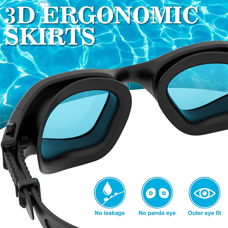 Polarized Swimming Goggles Swim Goggles anti Fog anti UV No Leakage Clear Vision for Men Women Adults Teenagers
