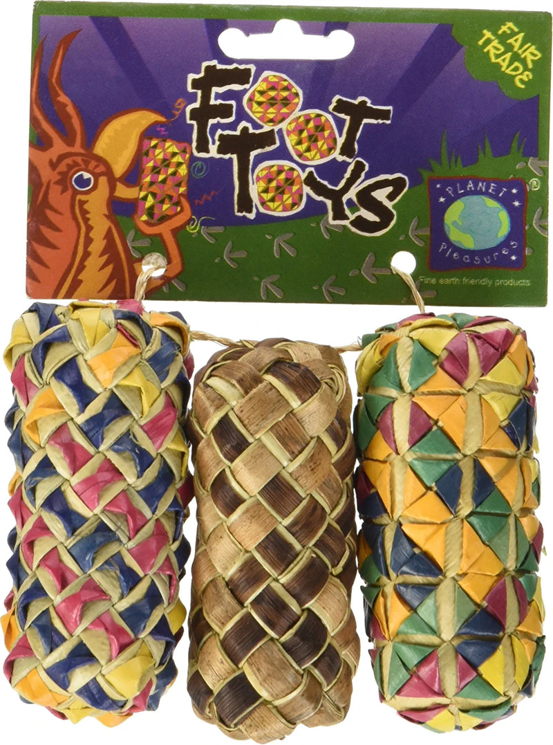 Planet Pleasures Woven Cylinder Foot Bird Toy, Large
