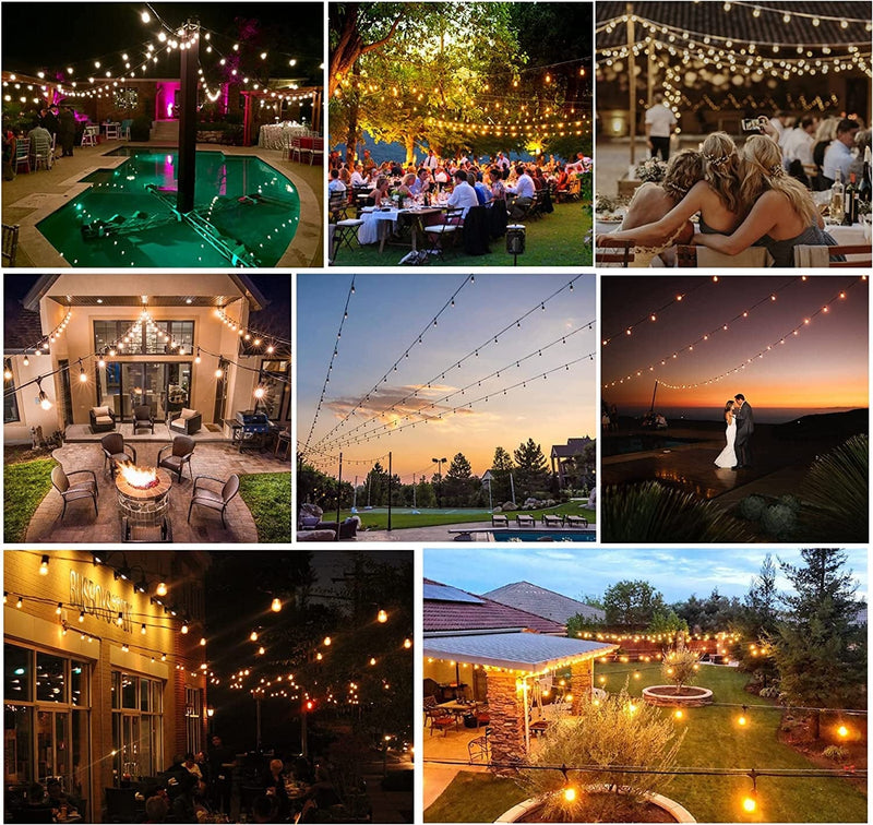 DAMAING Outdoor String Lights 150 FT Patio Lights String with 75 Dimmable ST38 Plastic LED Bulbs,Vintage Shatterproof Edison String Lights Waterproof for Bistro Balcony Backyard and Gazobos. Home & Garden > Lighting > Light Ropes & Strings DAMAING   
