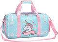 Dance Bag Girls Small Duffle Bag for Kids - Sleepover Overnight Weekender Bag Kids Gym Gymnastics Bag -Duffle Bag for Travel with Shoe Compartment and Wet Pocket/Unicorn Print Home & Garden > Household Supplies > Storage & Organization Jumpopack green  