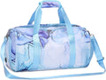 Dance Bag Girls Small Duffle Bag for Kids - Sleepover Overnight Weekender Bag Kids Gym Gymnastics Bag -Duffle Bag for Travel with Shoe Compartment and Wet Pocket/Unicorn Print Home & Garden > Household Supplies > Storage & Organization Jumpopack blue marble  
