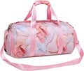 Dance Bag Girls Small Duffle Bag for Kids - Sleepover Overnight Weekender Bag Kids Gym Gymnastics Bag -Duffle Bag for Travel with Shoe Compartment and Wet Pocket/Unicorn Print Home & Garden > Household Supplies > Storage & Organization Jumpopack pink marble  