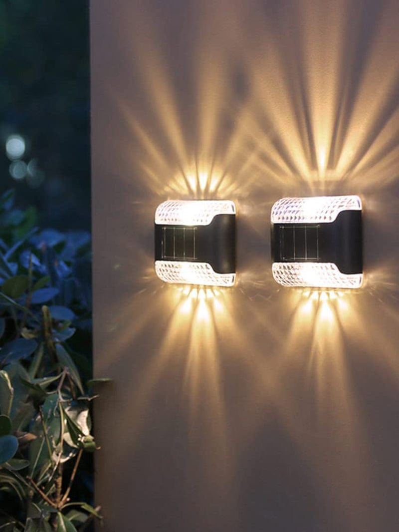 DARUOAND A2B 4 Pack Solar Wall Lights up and down Fence Lights IP65 Waterproof LED Solar Powered Lights Wireless Solar Security Lamps for Garden Patio Outdoor Decoration A2B Home & Garden > Lighting > Lamps DARUOAND   