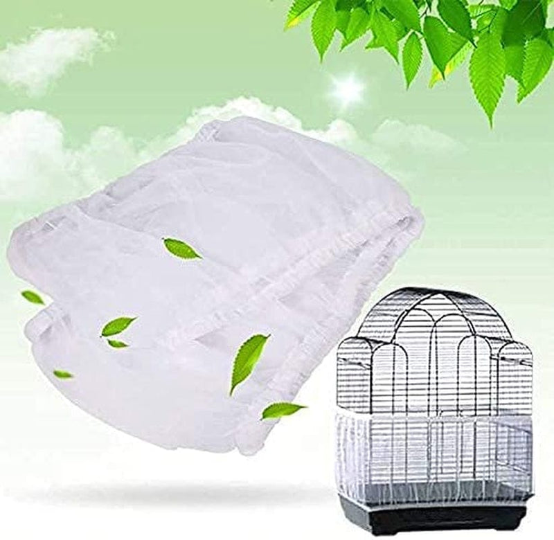 DAUERHAFT Universal Birdcage Cover, Large Size Ventilated Nylon Bird Cage Cover,Seed Catcher Pet Products,Cage Accessory(33Cm / 13Inch)(White) Animals & Pet Supplies > Pet Supplies > Bird Supplies > Bird Cages & Stands DAUERHAFT   