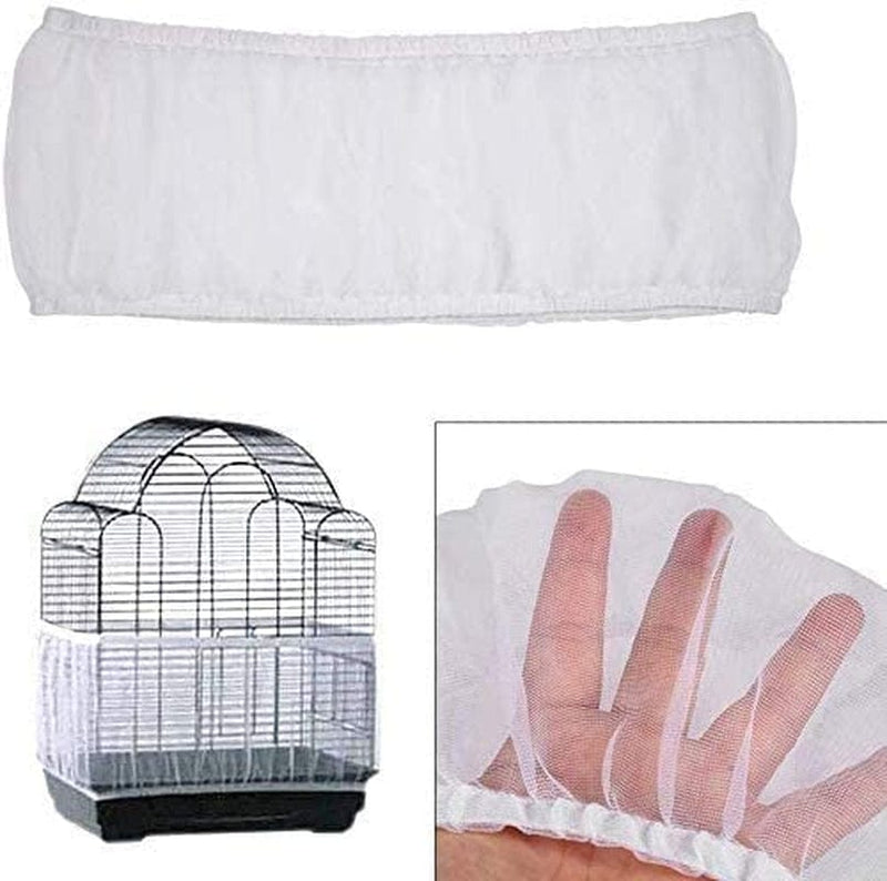 DAUERHAFT Universal Birdcage Cover, Large Size Ventilated Nylon Bird Cage Cover,Seed Catcher Pet Products,Cage Accessory(33Cm / 13Inch)(White) Animals & Pet Supplies > Pet Supplies > Bird Supplies > Bird Cages & Stands DAUERHAFT   