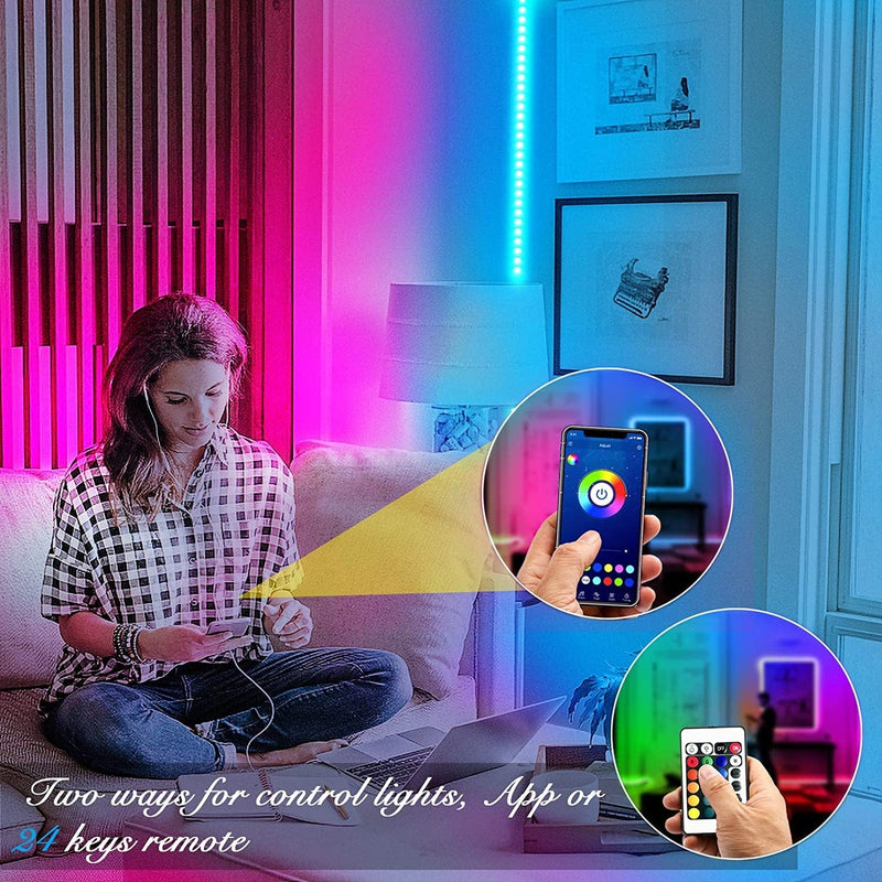 DAYBETTER Led Strip Lights 50Ft Smart Light Strips with App Control Remote, 5050 RGB Led Lights for Bedroom, Music Sync Color Changing Lights for Room Party Home & Garden > Lighting > Light Ropes & Strings DAYBETTER   