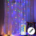 Dazzle Bright Curtain String Lights, 300 LED 9.8Ft X9.8Ft Warm White Fairy Lights with 8 Lighting Modes, Waterproof Lights for Bedroom Christmas Party Wedding Home Garden Wall Decor Home & Garden > Lighting > Light Ropes & Strings Dazzle Bright Multicolor  